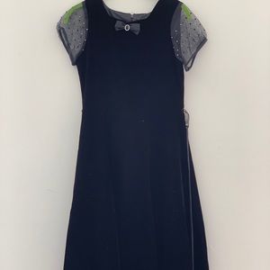Black velvet dress